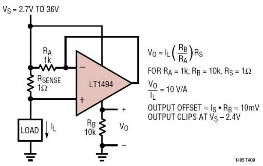 Self-Powered High Side Current Sense