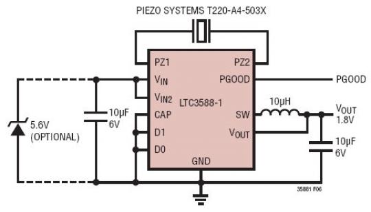 Small Solution Size 1.8V Low Voltage Input Piezoelectric Power Supply